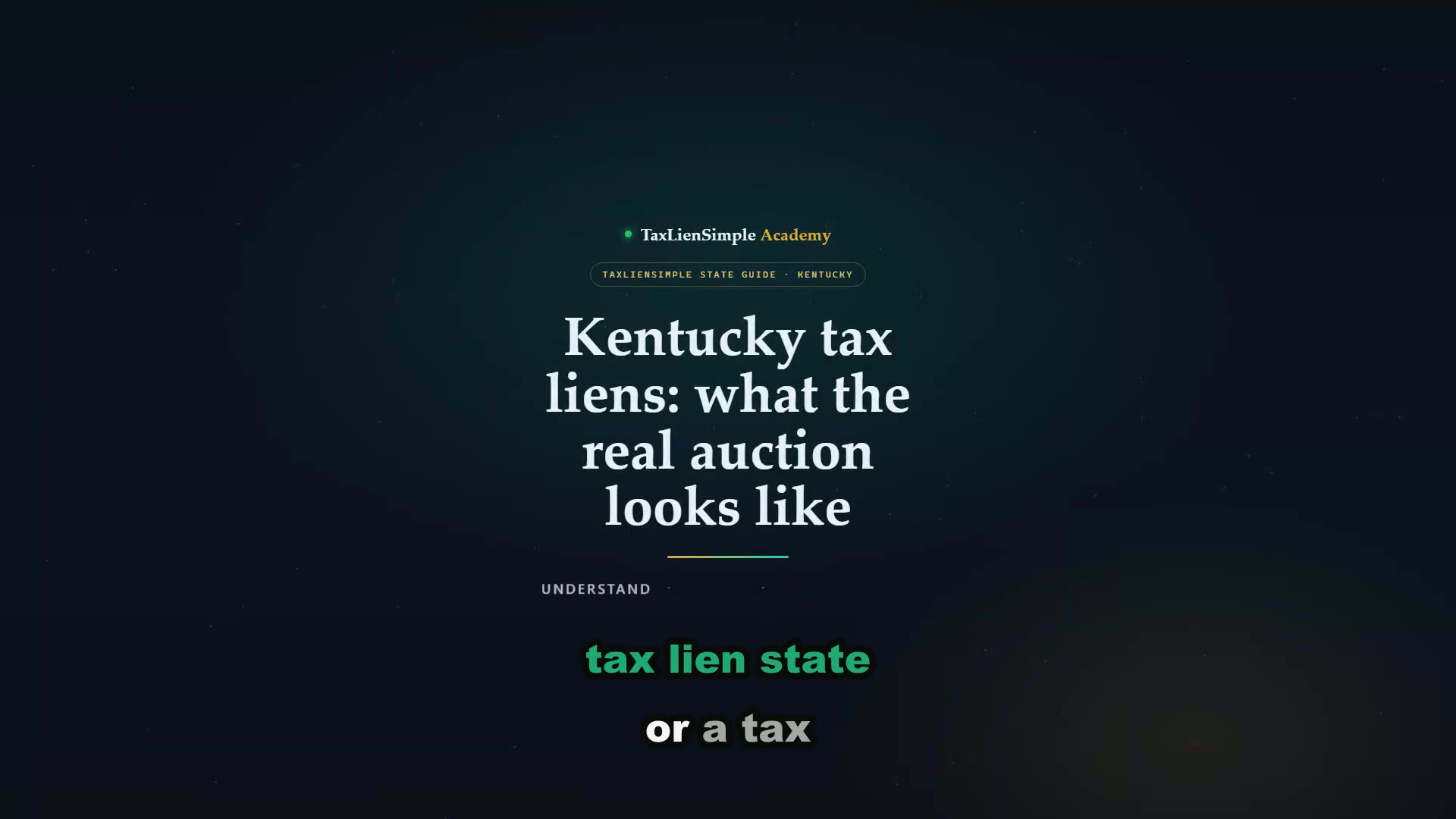 State Guides: Wave 1, lesson 08: Kentucky tax sale guide