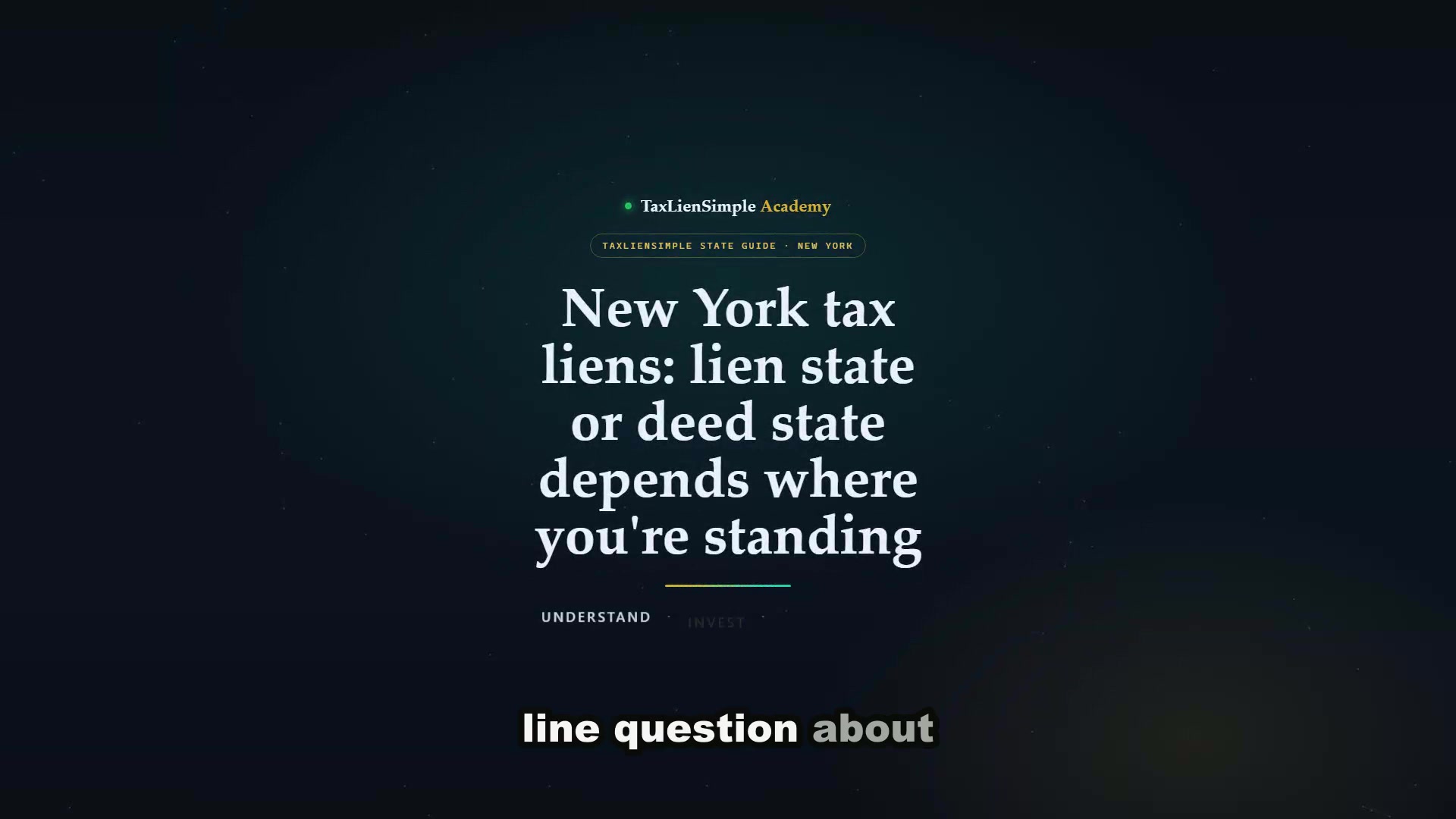 State Guides: Wave 1, lesson 07: New York tax sale guide