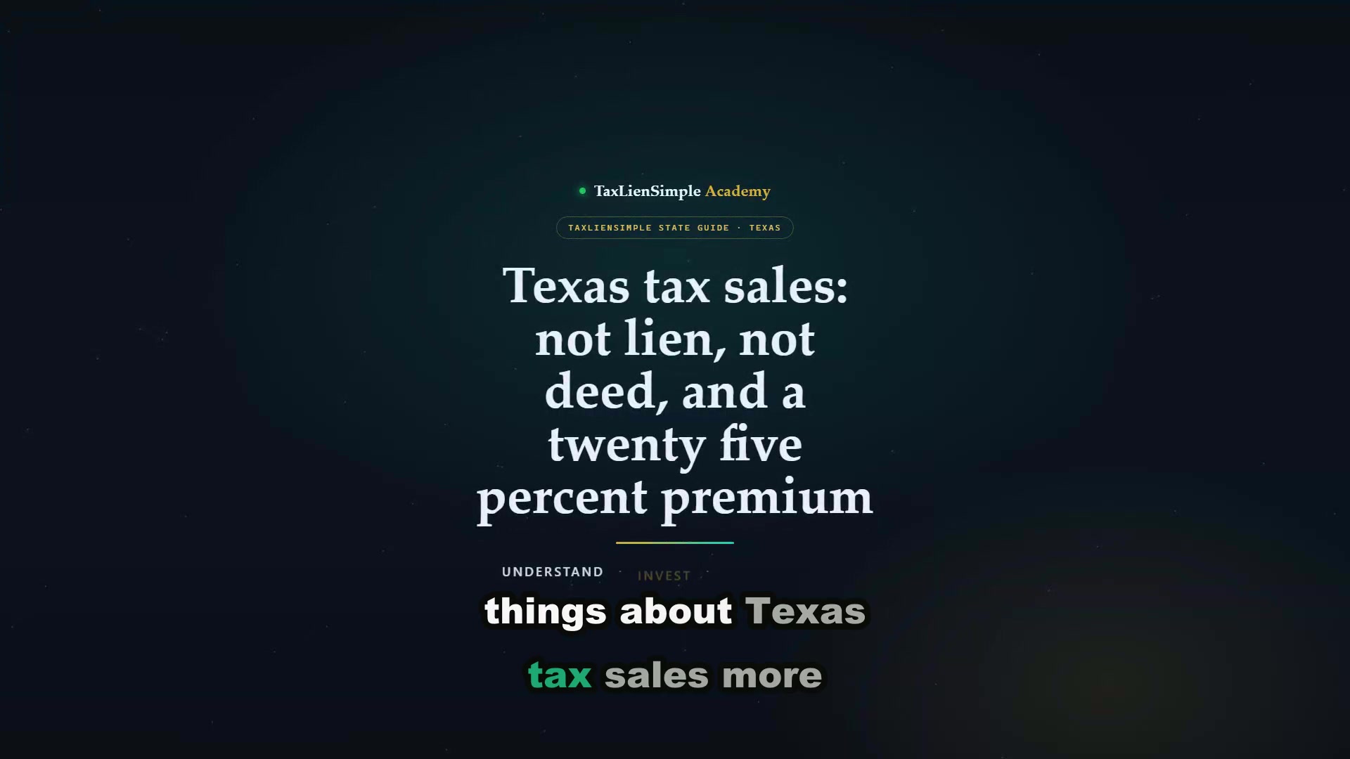 State Guides: Wave 1, lesson 02: Texas tax sale guide